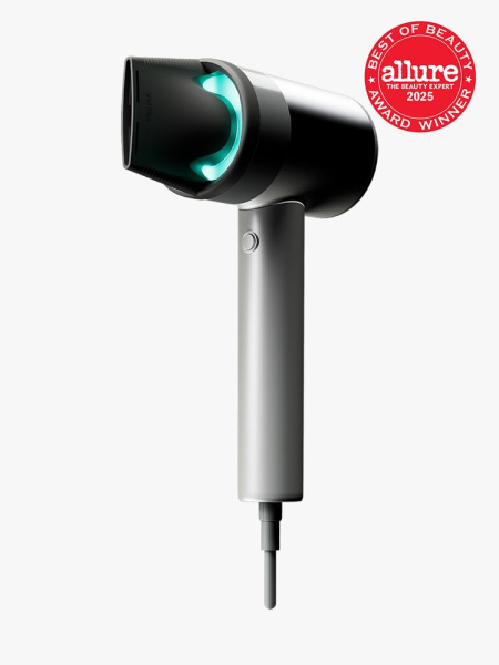 LOreal Professionnel AirLight Pro in silver and black color way on light gray background with red Allure Best of Beauty...