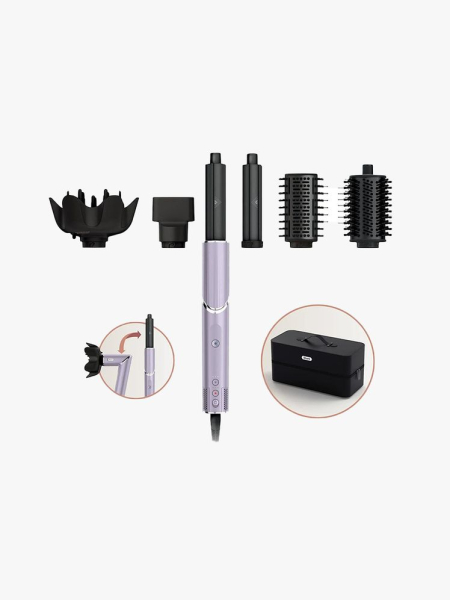 Shark FlexStyle Ultimate Gift Set in Lilac Frost purple and black hair multi styler on light gray background