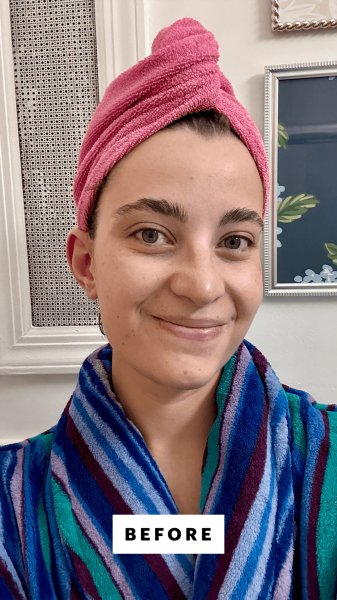 Felbin before applying the Caudalie Instant Detox Mask